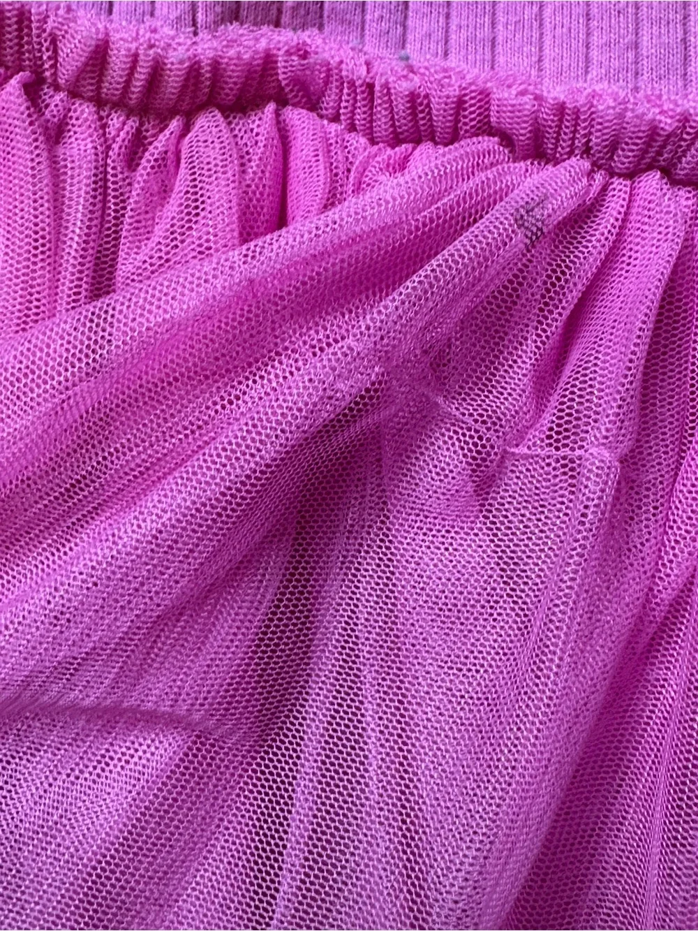 The Children's Place Mustard Long-Sleeve Top and Bright Pink Tulle Skirt Costume